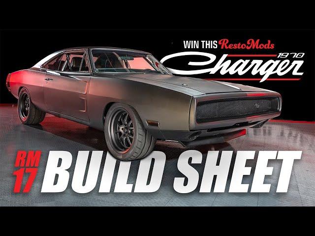 RM17 1970 Dodge Charger 550HP Build Sheet!