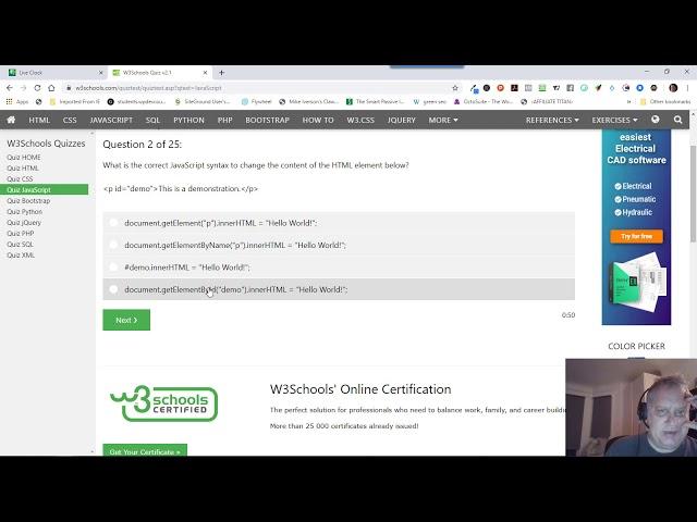 W3Schools Javascript walk through 1