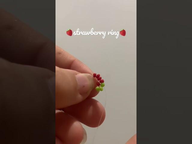 strawberry ring tutorial #beaded #diy #tutorial #beads #beadedjewelry #beadings #beadingtutorial