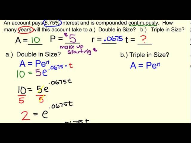 Find how long it takes money to double? triple