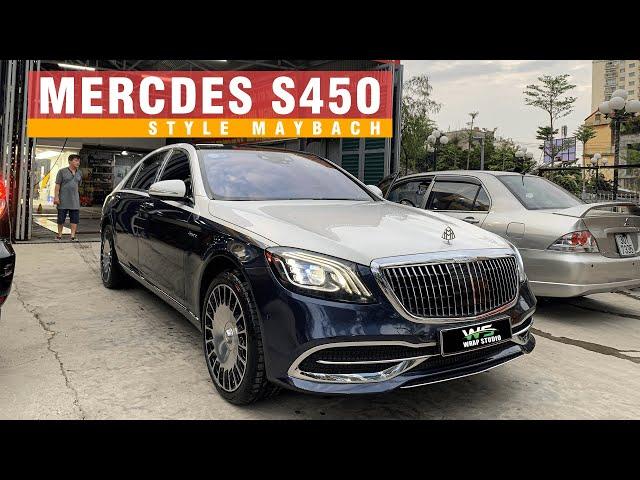 [WrapStudio] MERCDES S450 WRAP DECAL PHONG CÁCH MAYBACH CỰC ĐẸP  | AX WRAP FILM