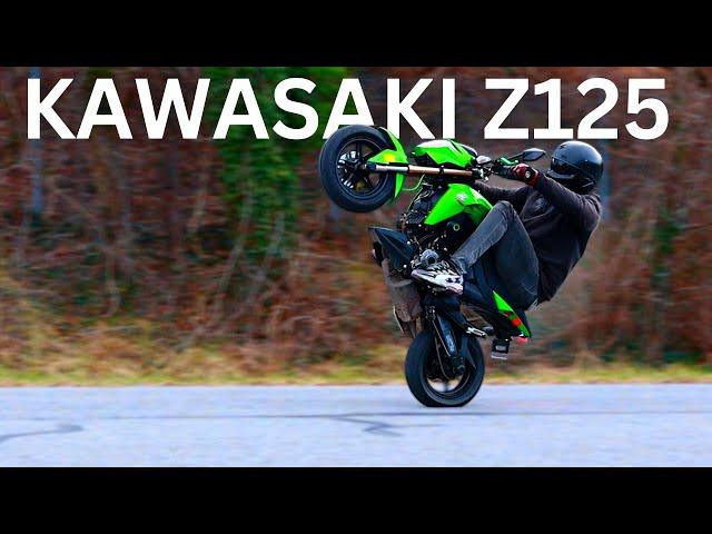 LEARNING HOW TO WHEELIE MY KAWASAKI Z125  PRO