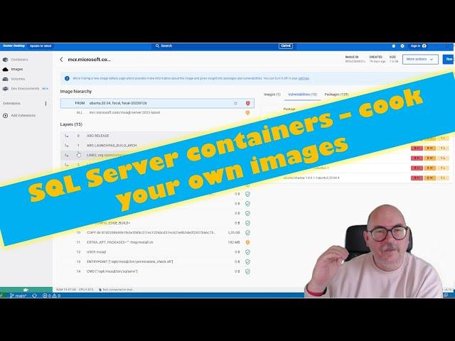 SQL Server containers, build your own image