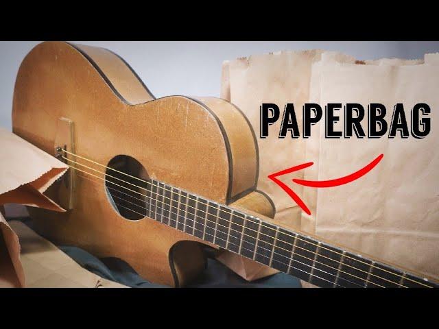 Recycling Paper Bags into a Guitar