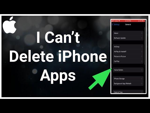 How To Fix When You Cant Delete Apps On iPhone