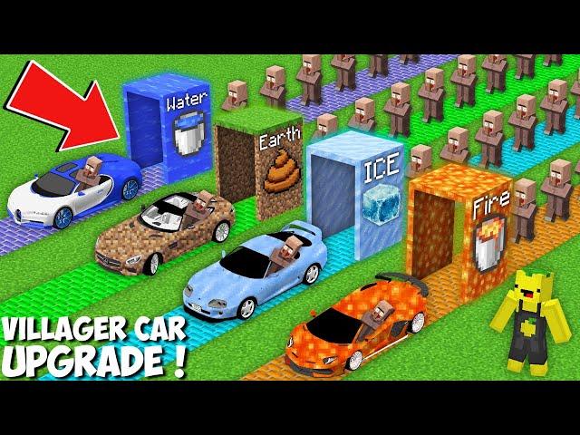 New ELEMENTAL CARS FOR VILLAGERS FACTORY in Minecraft ! VEHICLE UPGRADE !