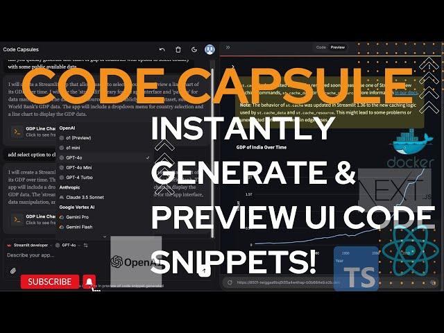 Build a Code Capsule: Instantly Generate & Preview UI Code Snippets with AI |  NextJS | Docker | OAI