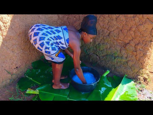 AFRICAN VILLAGE OUTDOOR BATHING|Village Girl's life #trending