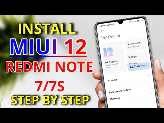 Install MIUI 12 Redmi Note 7/7s, Any Redmi Mobile | Hindi | Step By Step | Full Tutorial 