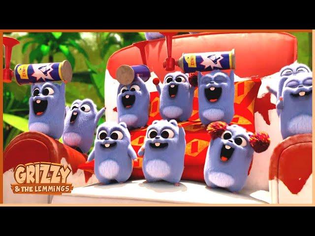 Star Of The Day | Grizzy & the lemmings | 55' Compilation |  Cartoon for Kids |