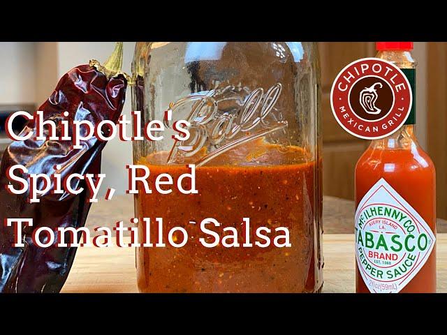 Chipotle Red Tomatillo Salsa - At Home #Shorts