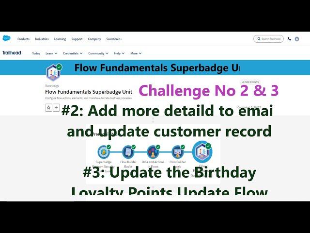 Flow Fundamentals Superbadge Unit || Challenge No 2 & 3