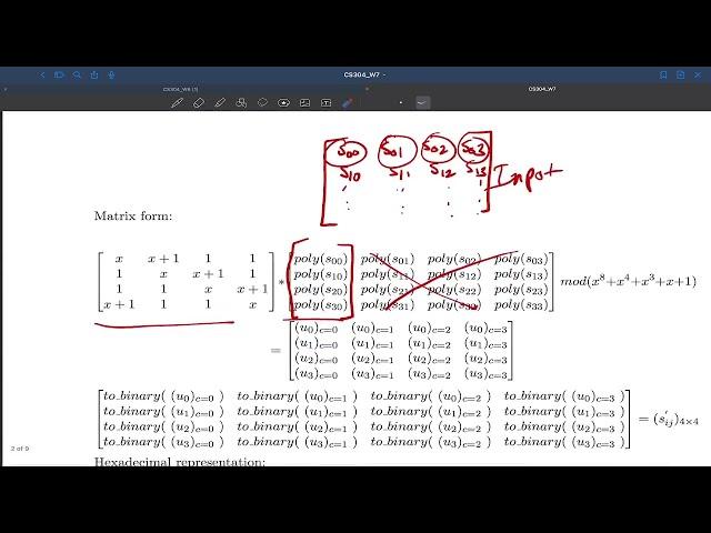 "Shift rows" and "Mix columns" functions in AES explained | Advanced Encryption Standard