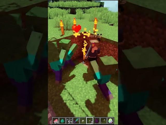 Jenny Vs 5 Zombies Minecraft Jenny MOD #shorts