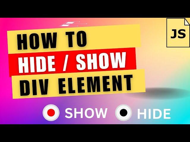 Show/Hide Elements With Javascript onclick Radio Button