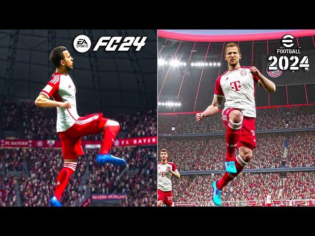 EA Sports FC 24 vs eFootball 2024 | Celebrations Comparison