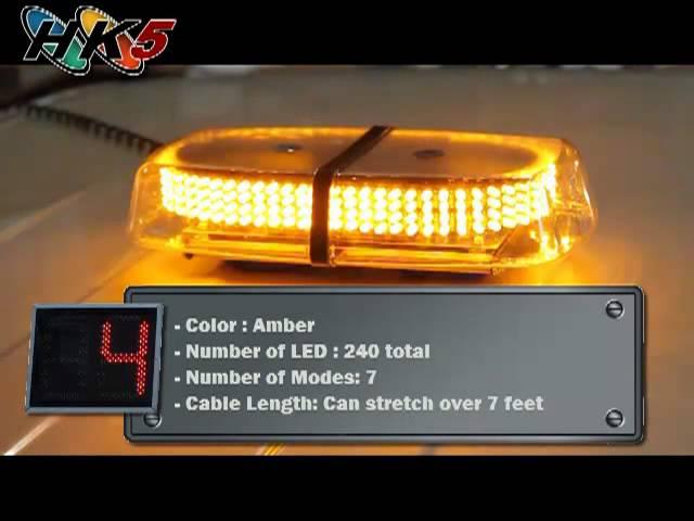 240 Amber LED Mini Strobe Light Bar