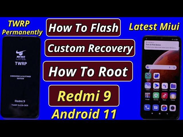 How To Flash TWRP And Root Redmi 9 Android 11