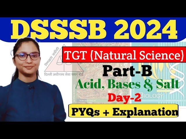 DSSSB TGT Natural Science Preparation | DSSSB TGT Natural Science Previous Year Question | DSSSB |