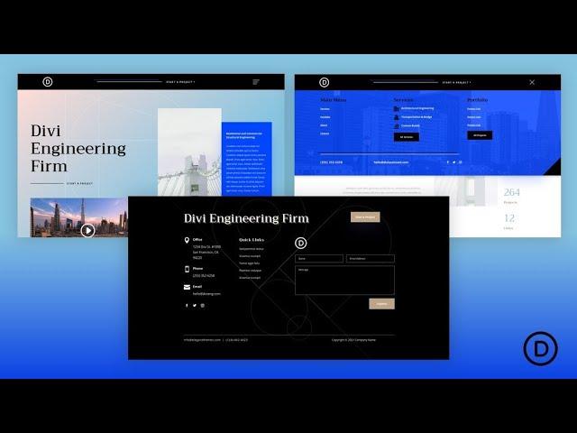 Get a FREE Header and Footer for Divi’s Engineering Firm Layout Pack
