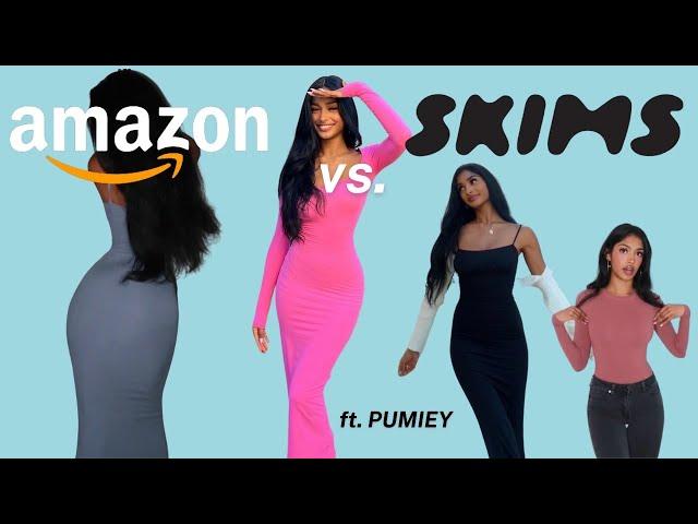 trying Amazon’s BEST skims dupe! PUMIEY try-on haul