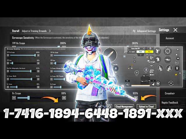 NEW UPDATE 3.4BEST SENSITIVITY CODE + CONTROL SETTINGS BGMI/PUBG MOBILE