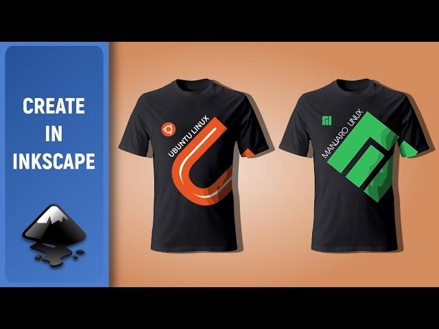 Speed Art Inkscape 1.0: T-shirt design for Linux users (Ubuntu, Debian, Manjaro, Linux Mint, Arch)