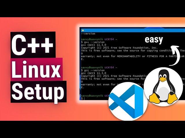 C++ Linux Tutorial - Compiler & Project Setup using Visual Studio Code #2