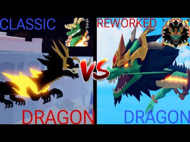 CLASSIC DRAGON VS REWORKED DRAGON | BLOX FRUITS (Update 24)