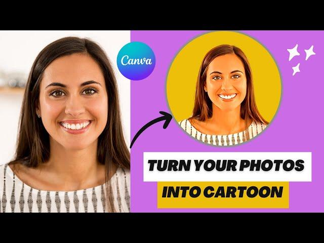 How to give cartoon Effect to your image in Canva | Portrait Cartoon Photo Editing | Canva tutorial