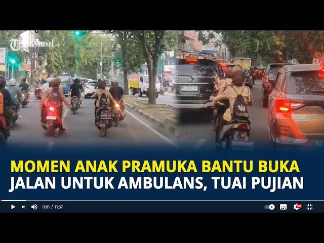 Viral Momen Anak Pramuka Bantu Buka Jalan Untuk Ambulans, Tuai Pujian