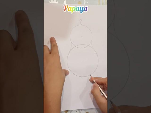 How to drow papaya #stepbystep #drawingideas #2024#easydrawing #RK Art