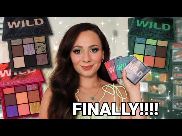 HUDA BEAUTY WILD OBSESSIONS PALETTES! PYTHON, JAGUAR & CHAMELEON