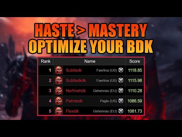 Haste: The Optimal Way to Play Blood DK + Phase 1 BIS | Cata Classic