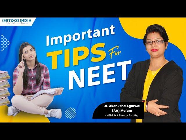 Important Tips for NEET 2022 | Motivational Video by AA ma'am | EtoosIndia