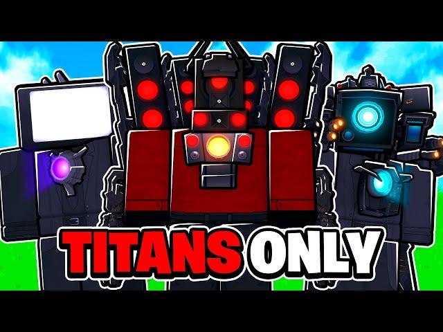 Using ONLY Titan Units VS Nightmare Mode In Toilet Tower Defense