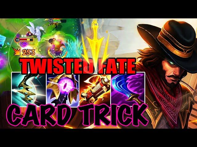 WILD RIFT TWISTED FATE ADC GAMEPLAY | CARD TRICK  - TWISTED FATE  BUILD RUNES