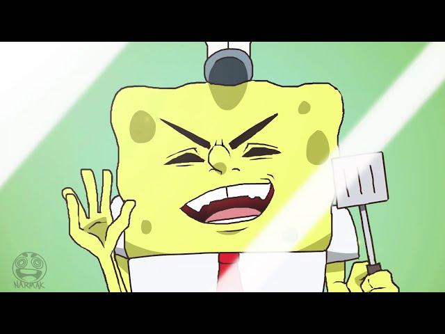 spongebob anime opening but using jujutsu kaisen op 1