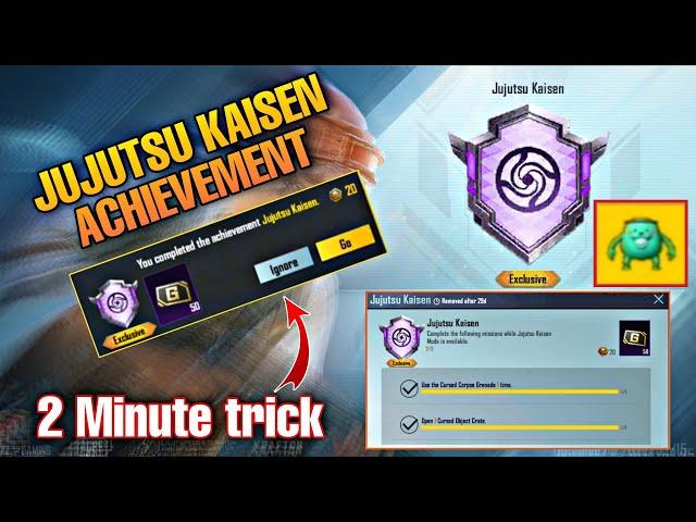 Jujutsu Kaisen Achievement | Cursed object crate | cursed corpse gernade - PUBG Mobile/BGMI