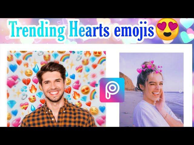 How to Edit Trending Hearts Emojis Background