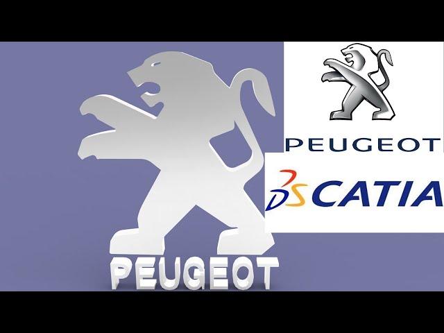 CATIA V5 tutorial|PEUGEOT logo design with sketch tracer