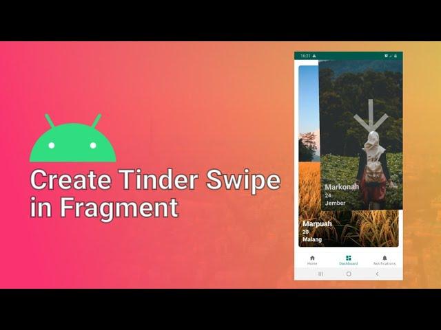 Create Tinder Swipe in Fragment Android Studio