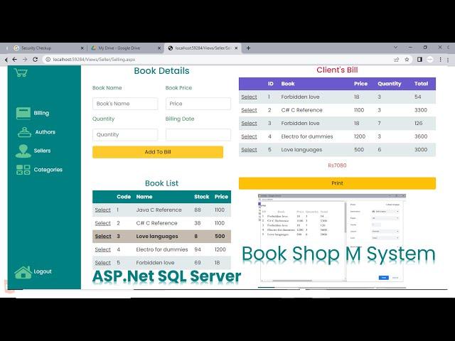 C# Project Online Book Shop Using ASP.Net and SQL Server