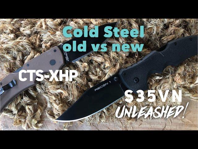 Cold Steel - XHP vs S35VN - Edge Retention Comparison, also unleashed