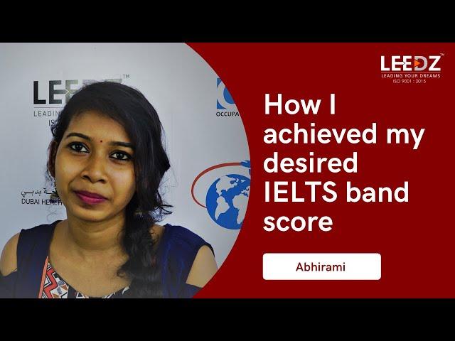 IELTS Winner Abhirami sharing her experience | Leedz Academy, Thrissur