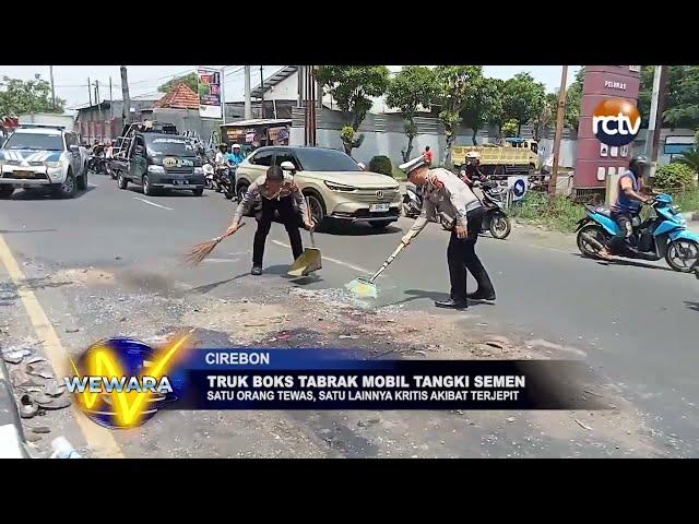 Truk Boks Tabrak Mobil Tangki Semen