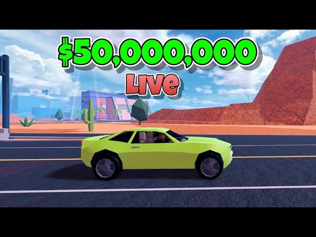 Road to $50,000,000! Roblox Jailbreak LIVE w/ Viewers