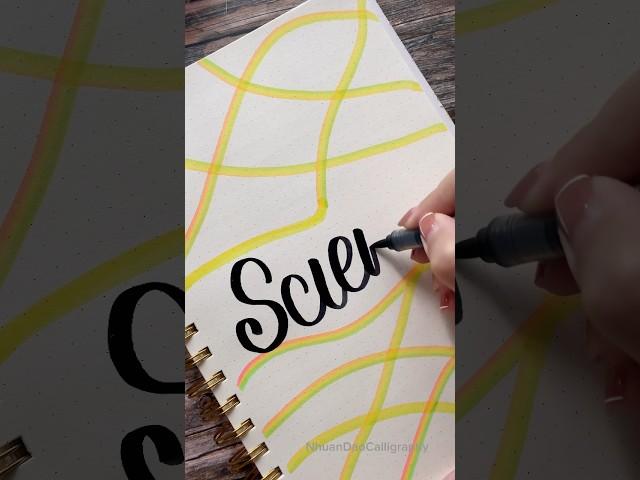 DIY Tutorial Front Page Idea: Science #shorts #nhuandaocalligraphy #calligraphy #handlettering #diy