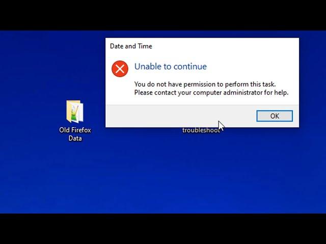 Can't change time zone in Windows 10 You do not have permission to perform this task