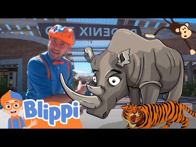 Blippi Visits The Zoo | Learning Zoo Animals For Kids | Educational Videos For Toddlers